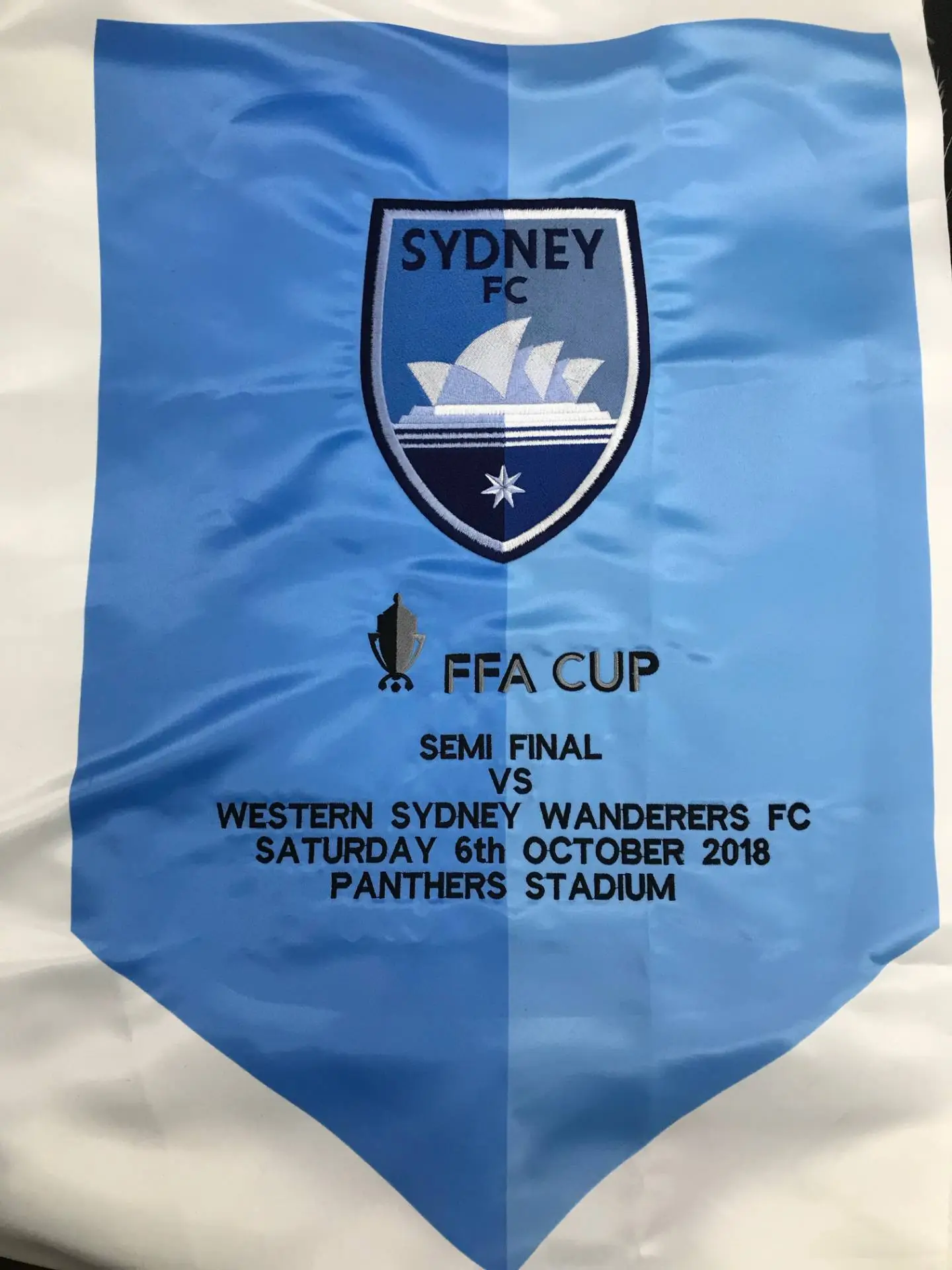 Banana Productions - Embroidery Service Melbourne - Sydney FC FFA - Bannerette